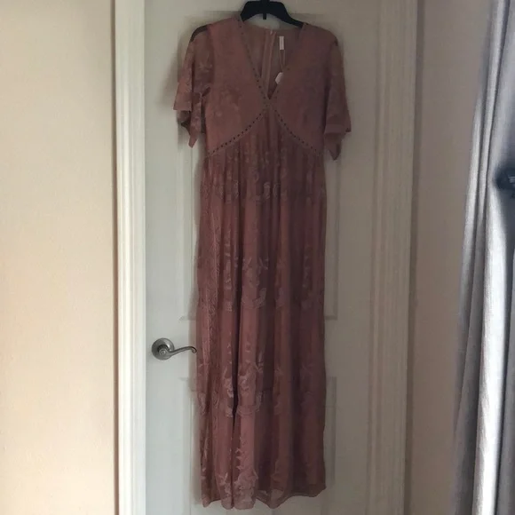 Pinkblush | Dresses | Pinkblush Mauve Lace Mesh Overlay Maternity Maxi Dress  | Poshmark